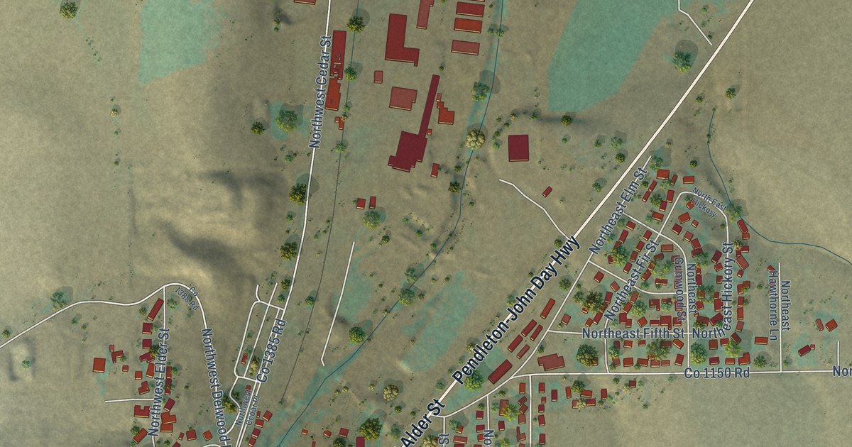 Map of Pilot Rock, Oregon in 2026