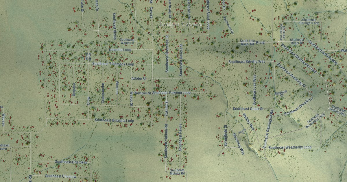 Map of Prineville Lake Acres, Oregon in 2026