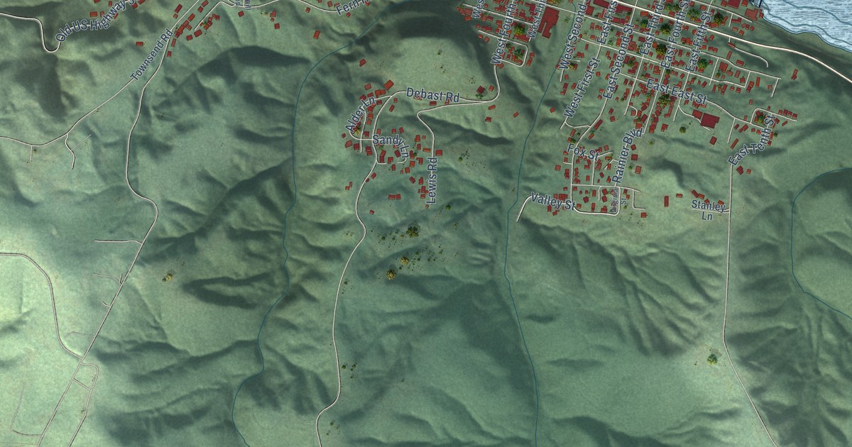 Map of Rainier, Oregon in 2026