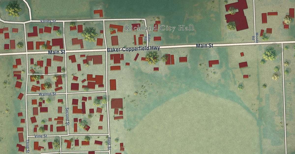 Map of Richland, Oregon in 2026