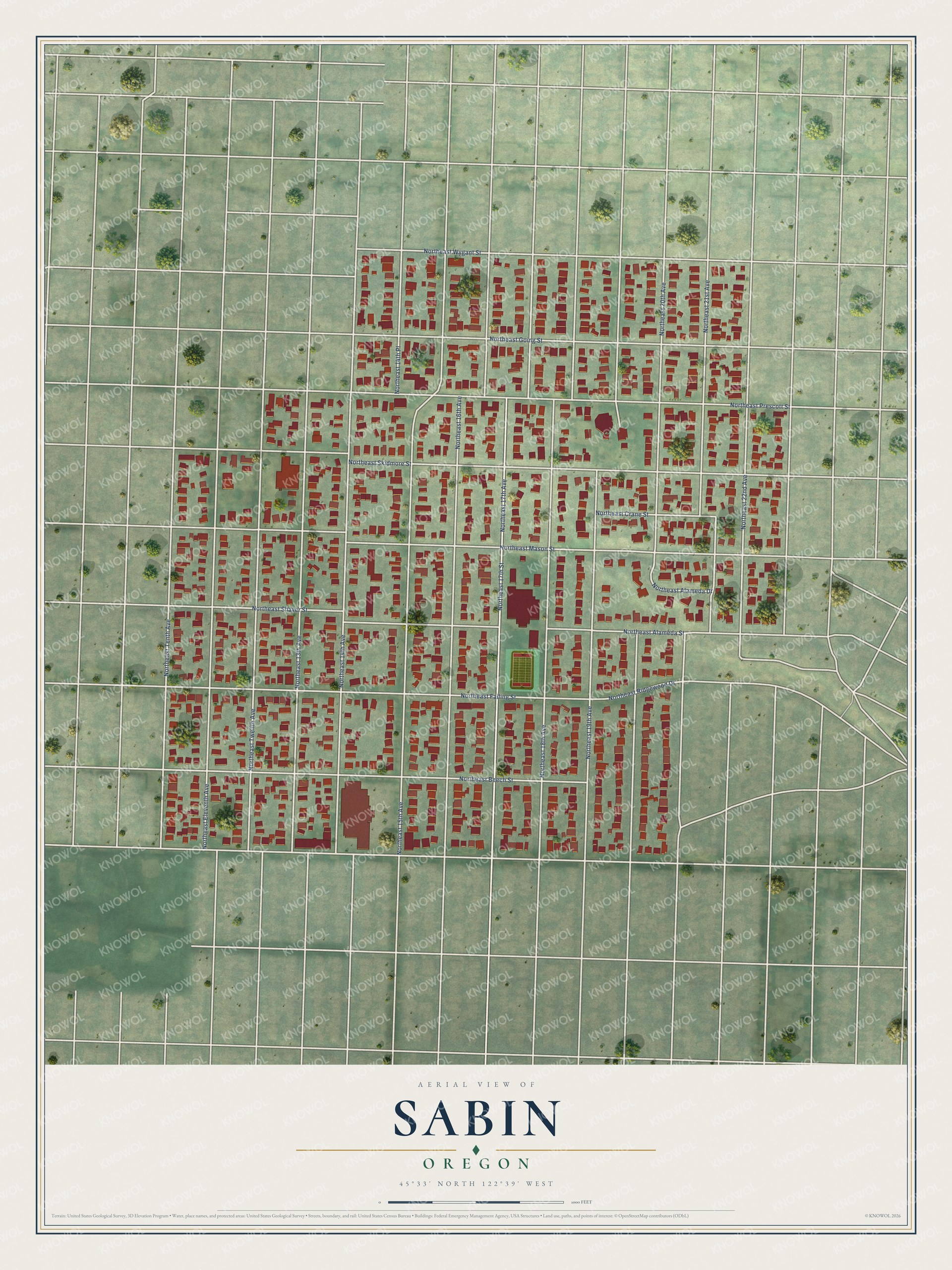 Watermarked full-map preview of Sabin, Oregon