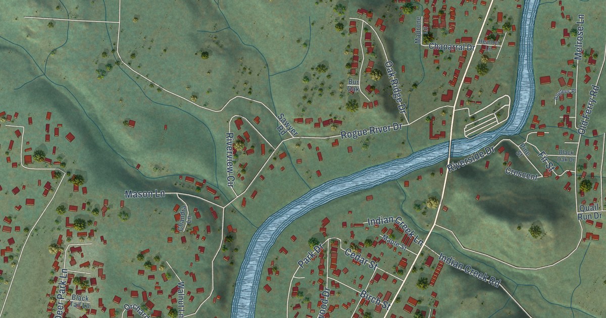 Map of Shady Cove, Oregon in 2026