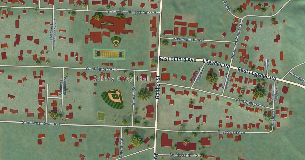 Map of Siletz, Oregon in 2026