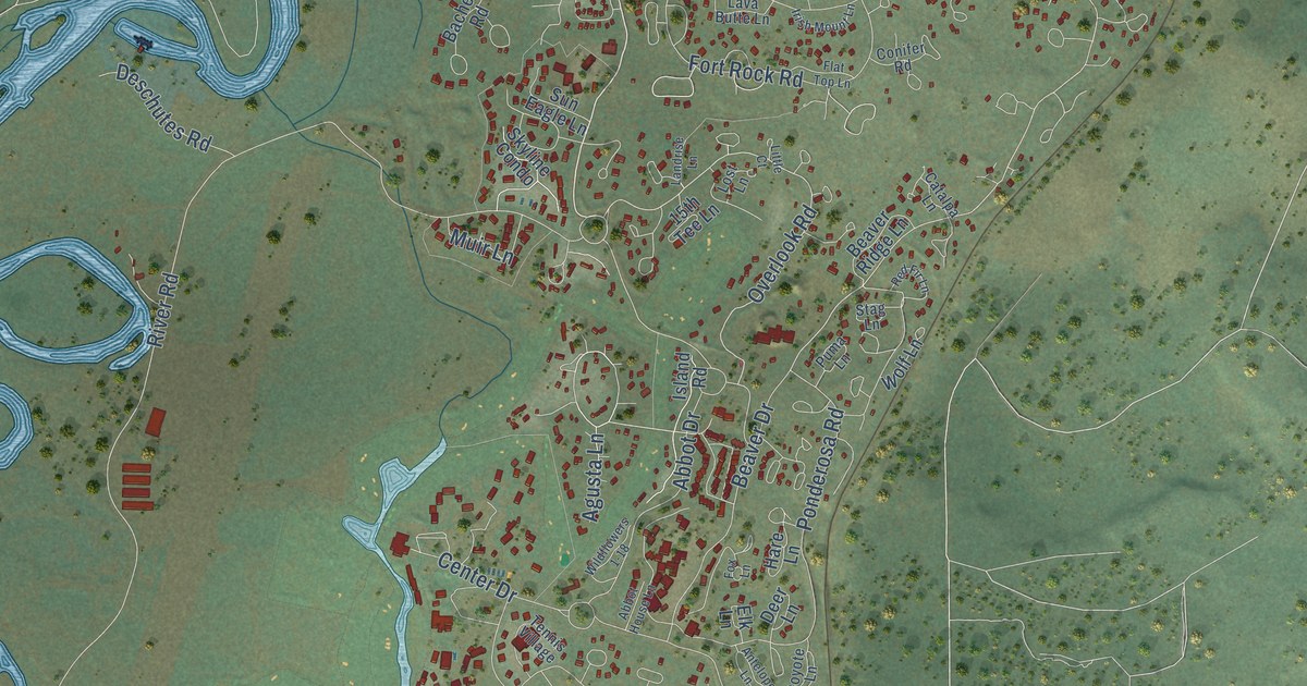 Map of Sunriver, Oregon in 2026