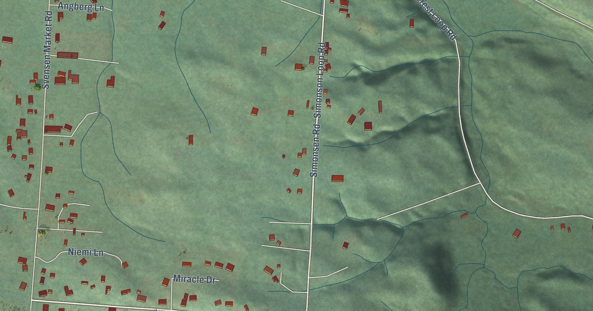 Map of Svensen, Oregon in 2026