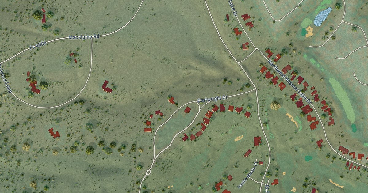 Map of Tetherow, Oregon in 2026