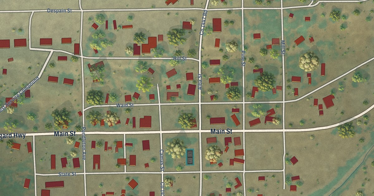 Map of Ukiah, Oregon in 2026