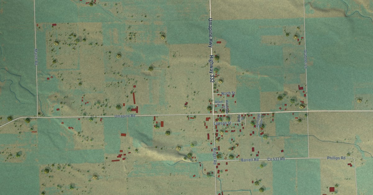 Map of Umapine, Oregon in 2026