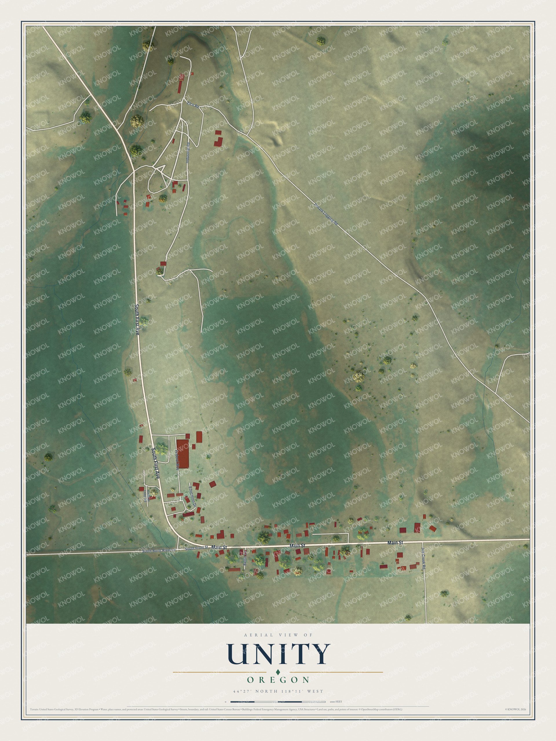 Watermarked full-map preview of Unity, Oregon