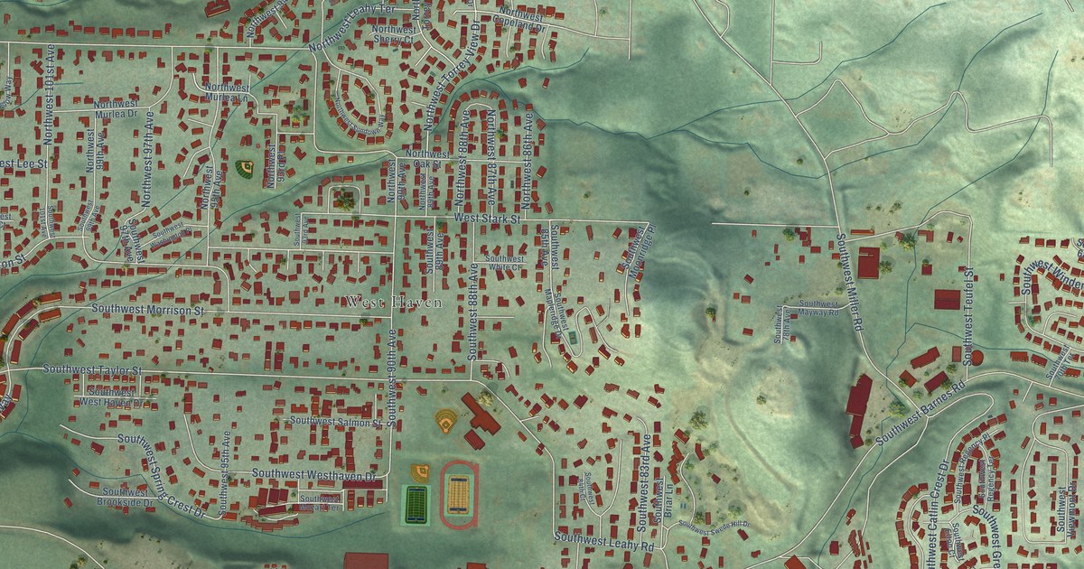 Map of West Haven-Sylvan, Oregon in 2026