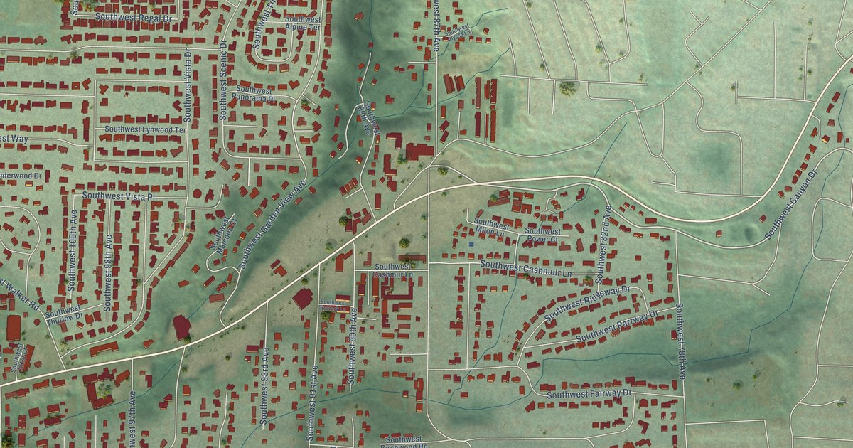 Map of West Slope, Oregon in 2026
