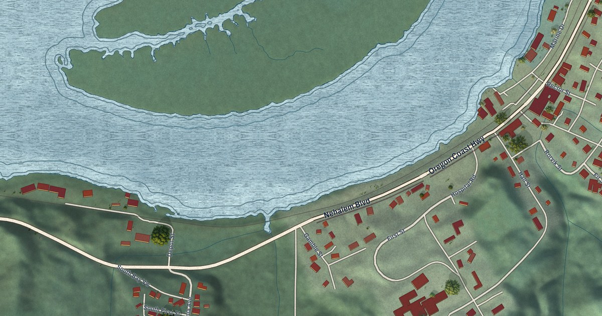 Map of Wheeler, Oregon in 2026