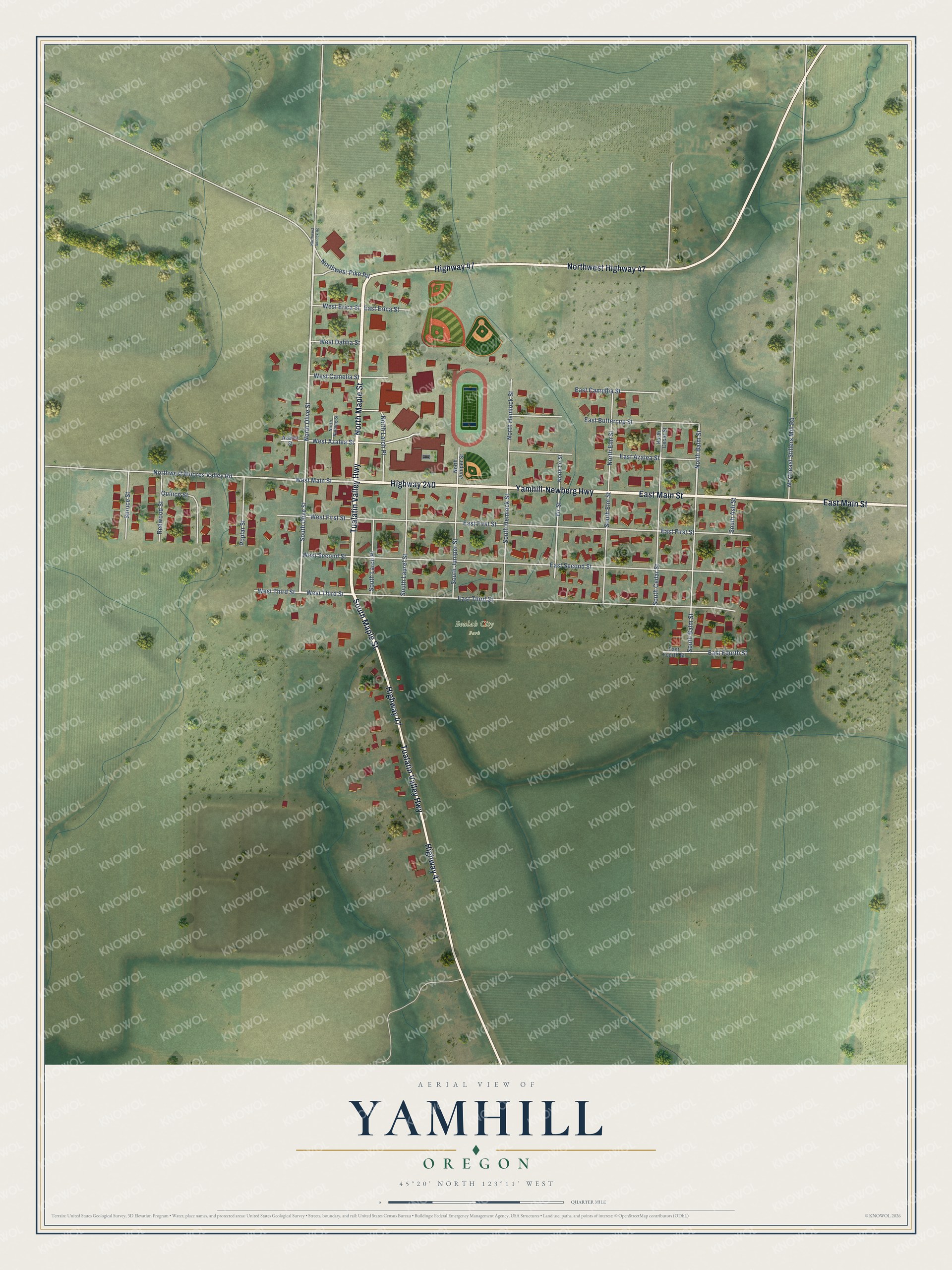 Watermarked full-map preview of Yamhill, Oregon