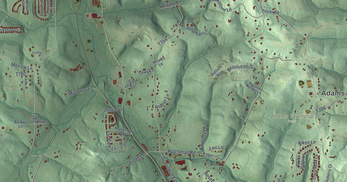 Map of Adams, Butler County, Pennsylvania in 2026
