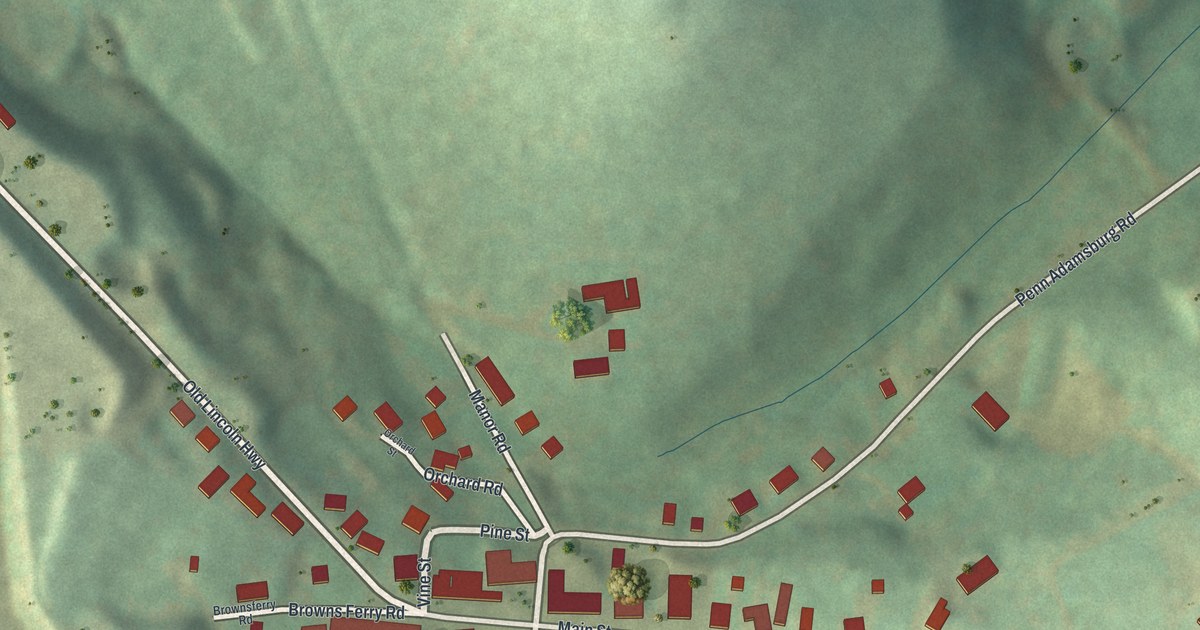 Map of Adamsburg, Pennsylvania in 2026