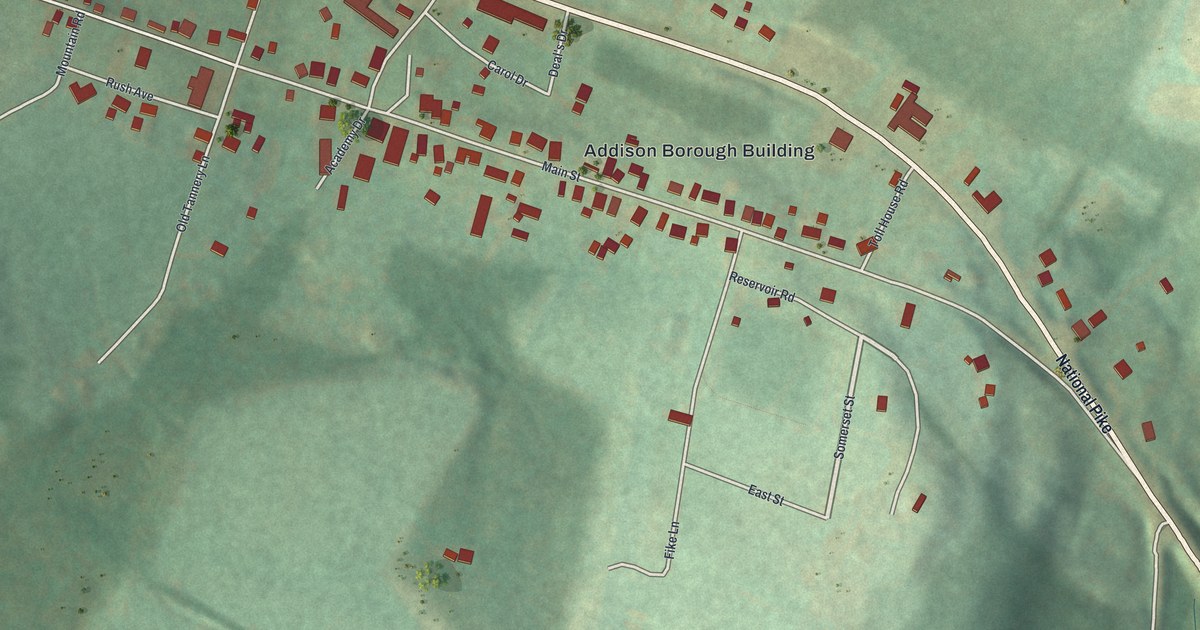 Map of Addison Borough, Pennsylvania in 2026