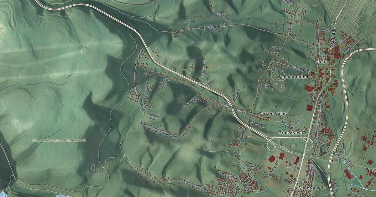 Map of Allegheny, Blair County, Pennsylvania in 2026