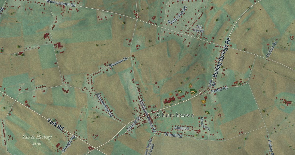 Detailed Map of Allen, Cumberland County, Pennsylvania