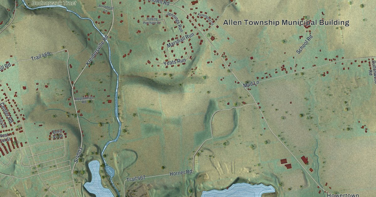 Map of Allen, Pennsylvania in 2026