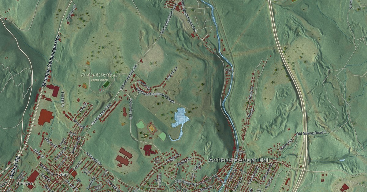 Map of Archbald, Pennsylvania in 2026