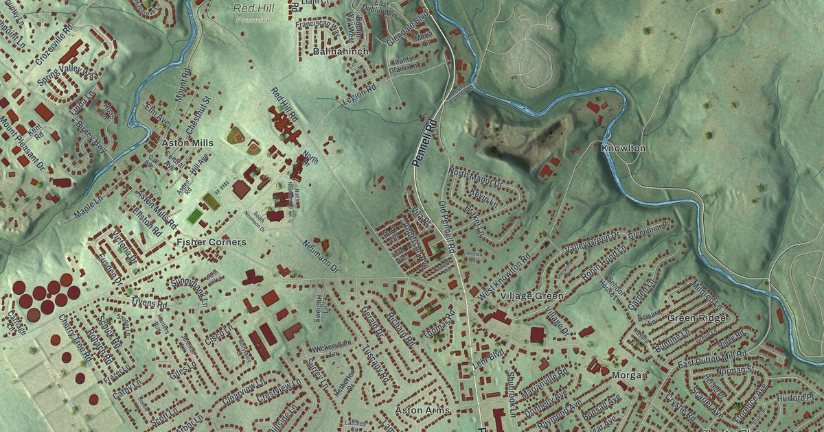 Map of Aston, Pennsylvania in 2026