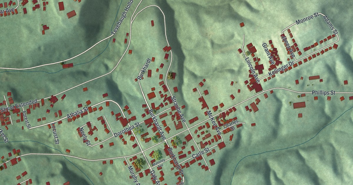 Map of Baden, Pennsylvania in 2026
