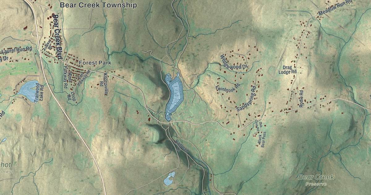 Map of Bear Creek, Pennsylvania in 2026