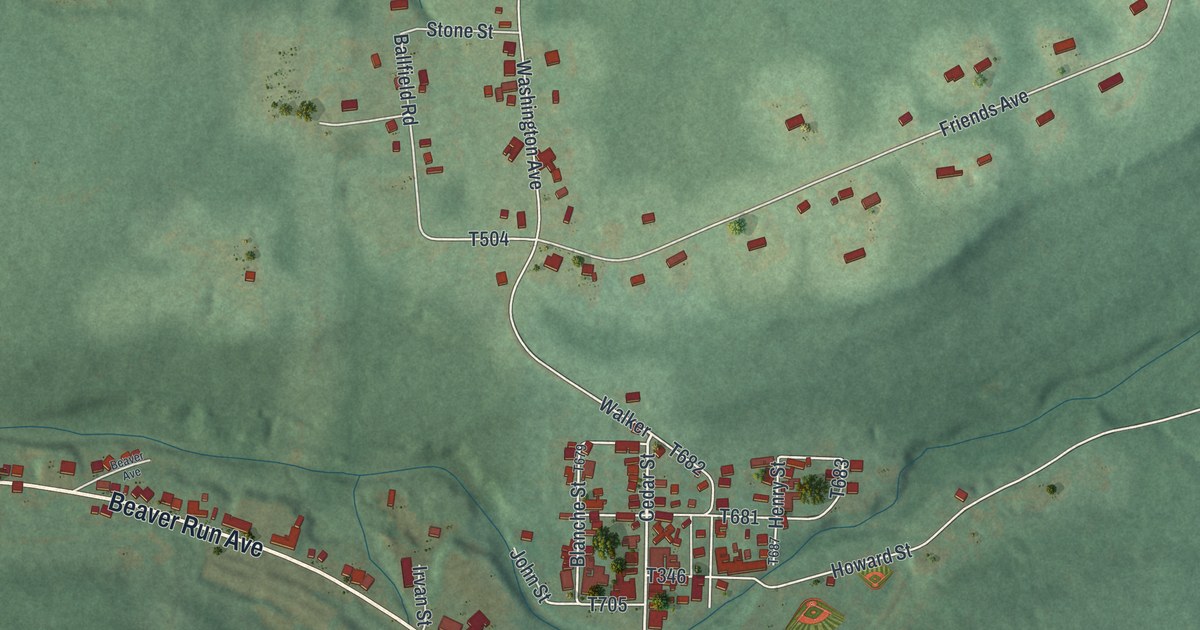 Map of Beaverdale, Pennsylvania in 2026