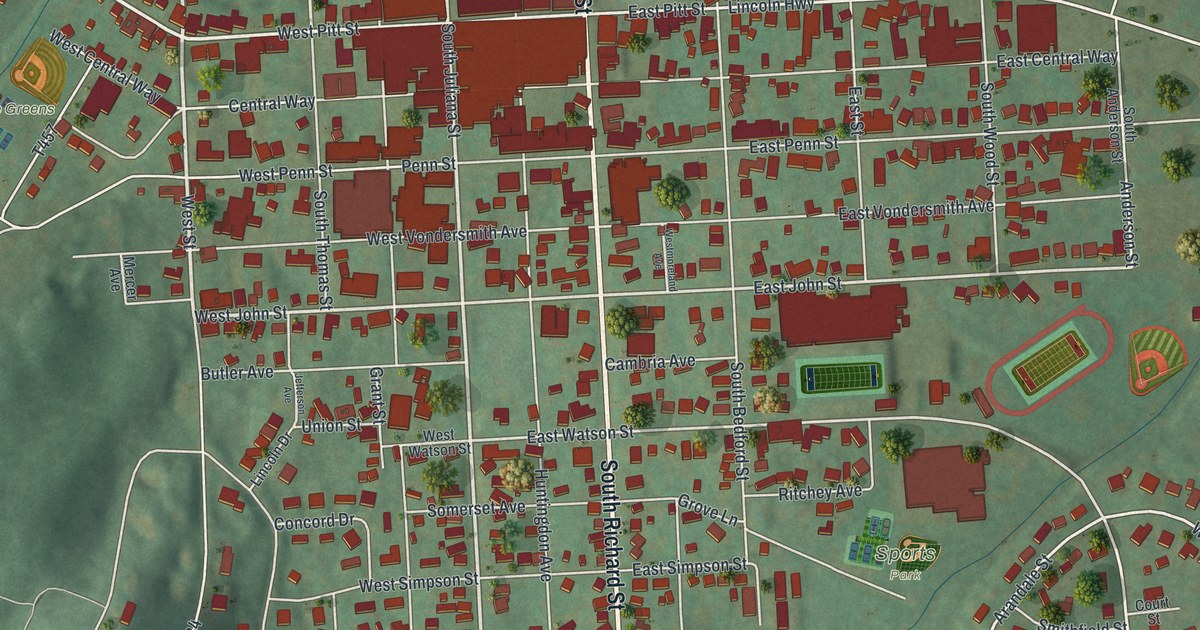 Map of Bedford Borough, Pennsylvania in 2026