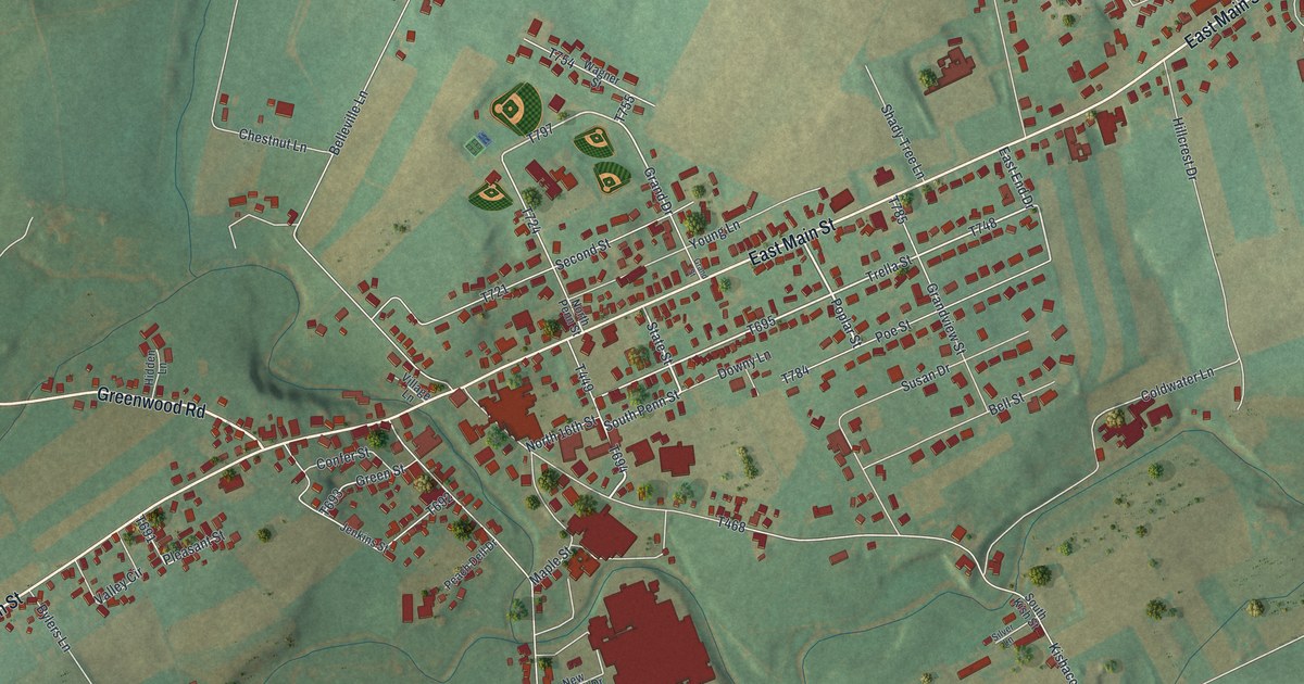 Map of Belleville, Pennsylvania in 2026