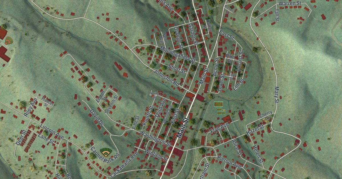 Map of Bentleyville, Pennsylvania in 2026