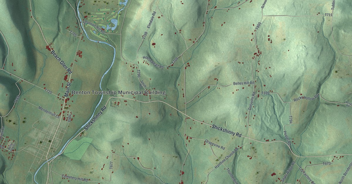 Map of Benton Township, Columbia County, Pennsylvania in 2026