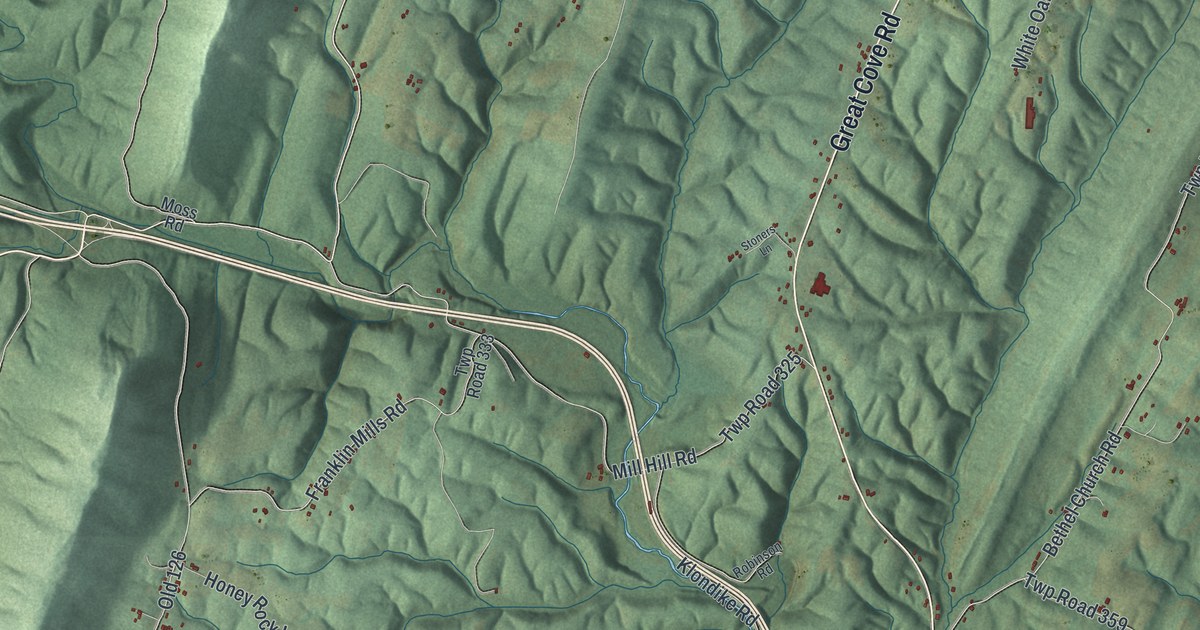 Map of Bethel, Fulton County, Pennsylvania in 2026