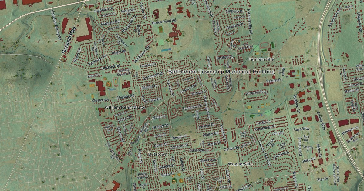 Map of Bethlehem, Northampton County, Pennsylvania in 2026