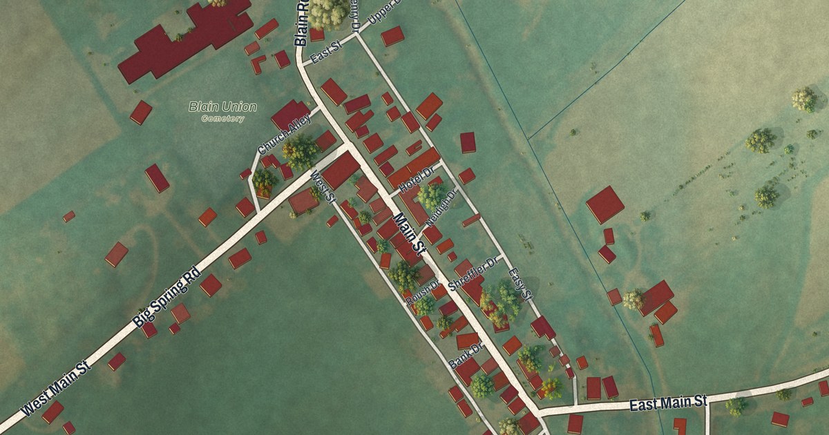 Map of Blain, Pennsylvania in 2026