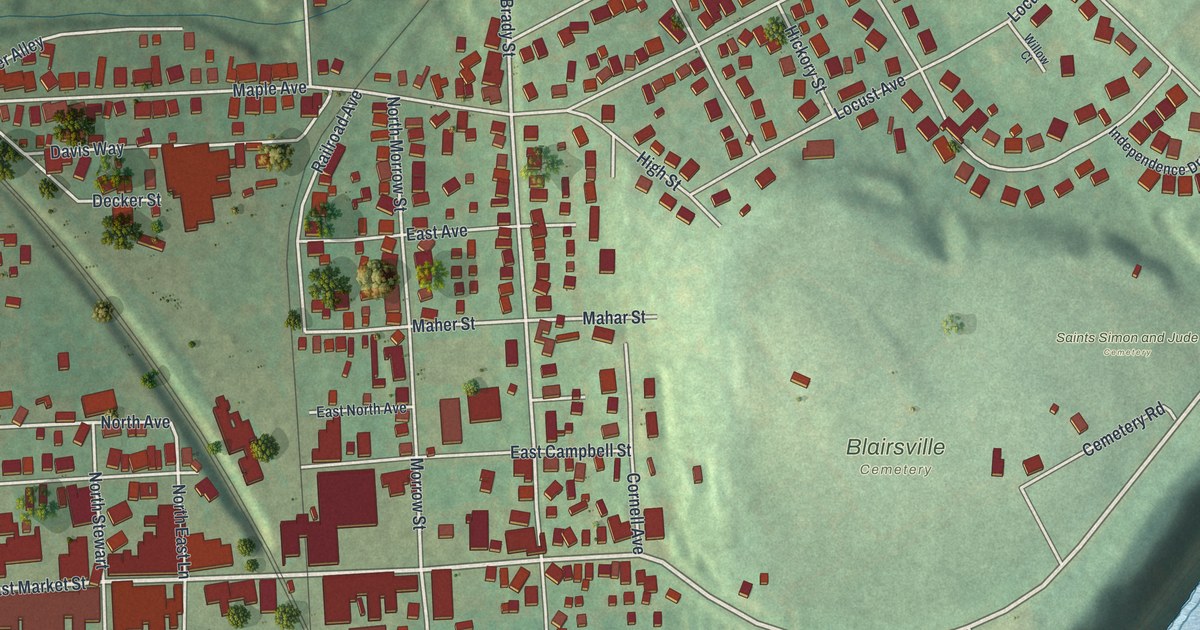 Map of Blairsville, Pennsylvania in 2026