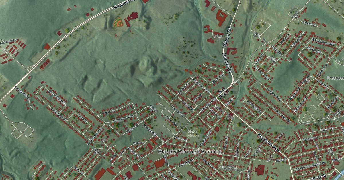 Map of Blakely, Pennsylvania in 2026