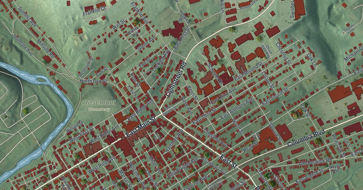 Map of Bloomsburg, Pennsylvania in 2026