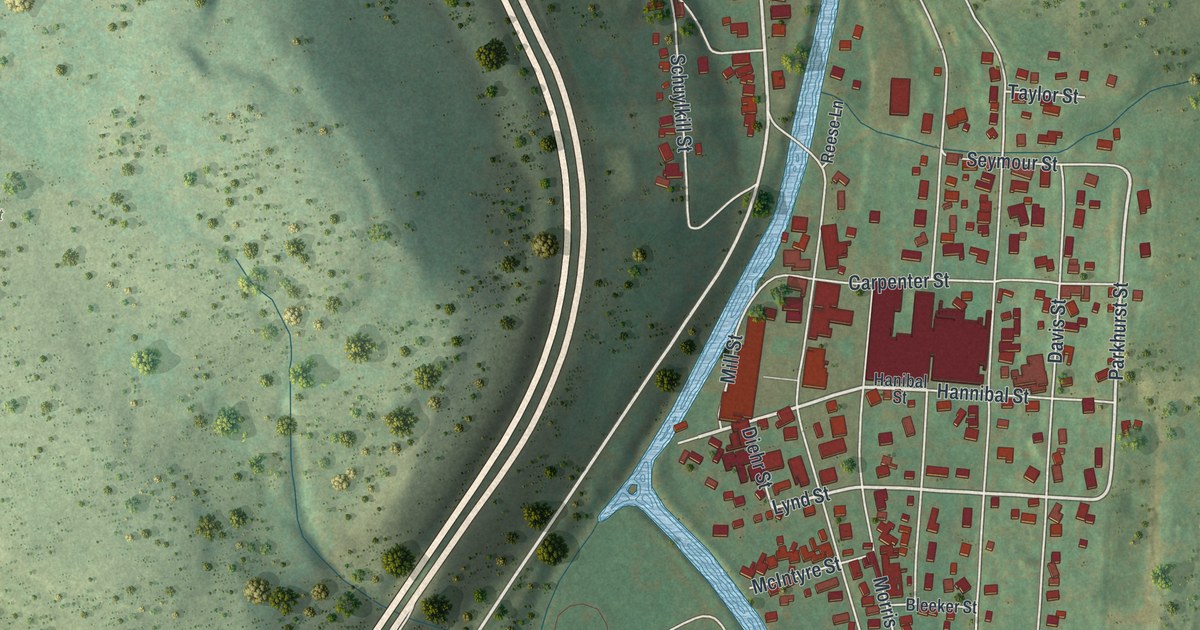 Map of Blossburg, Pennsylvania in 2026