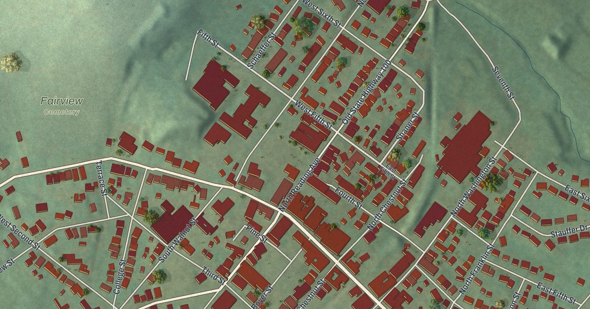 Map of Boyertown, Pennsylvania in 2026
