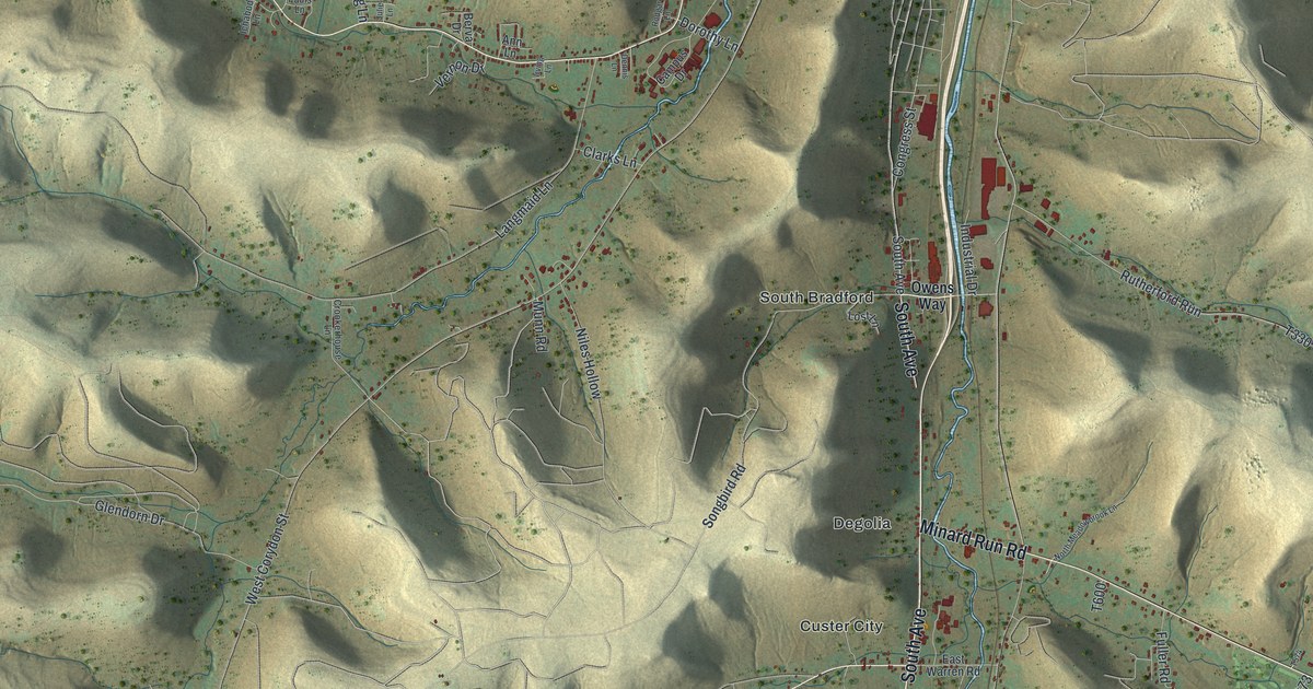 Map of Bradford Township, McKean County, Pennsylvania in 2026