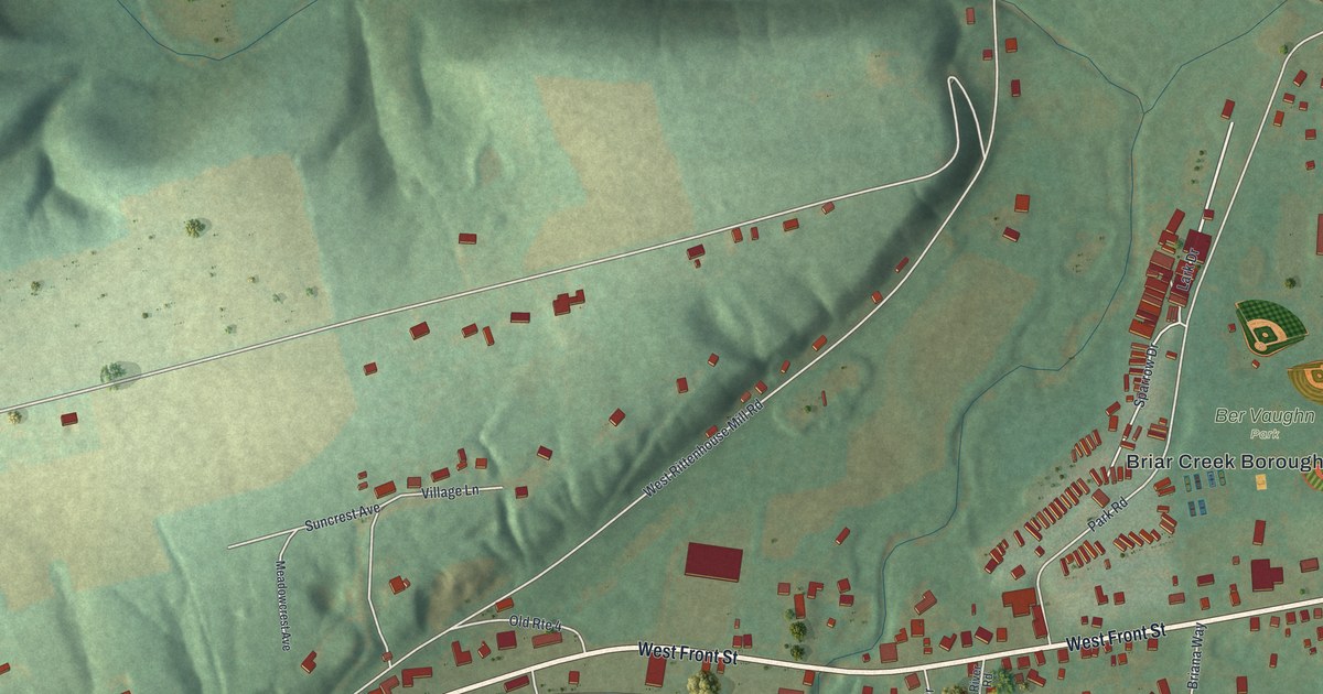 Map of Briar Creek Borough, Pennsylvania in 2026