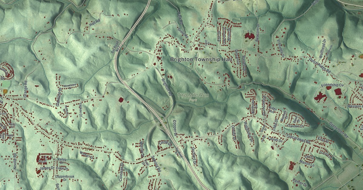 Map of Brighton, Pennsylvania in 2026