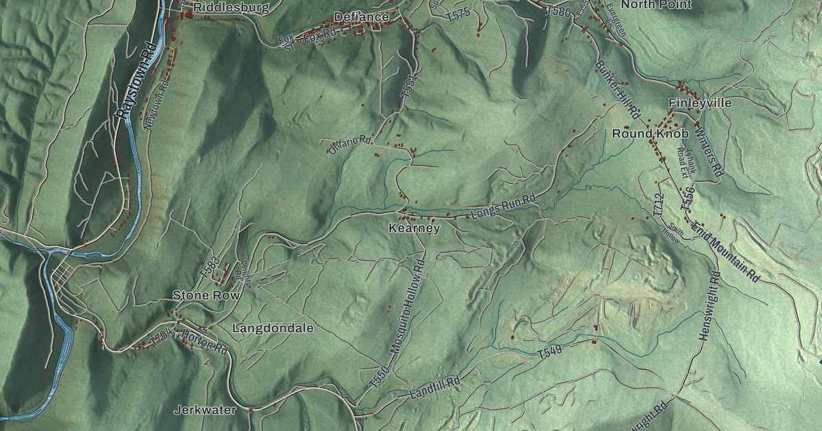 Map of Broad Top, Pennsylvania in 2026