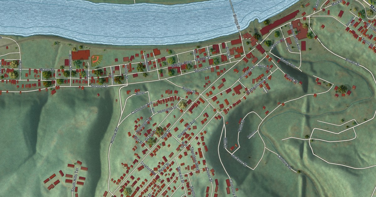 Map of Brownsville Borough, Pennsylvania in 2026