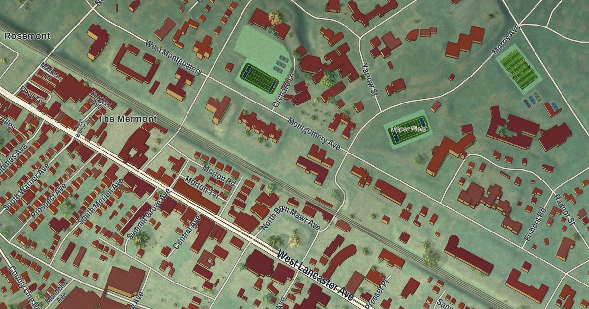 Map of Bryn Mawr, Pennsylvania in 2026