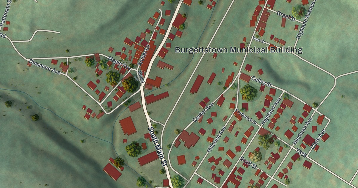 Map of Burgettstown, Pennsylvania in 2026