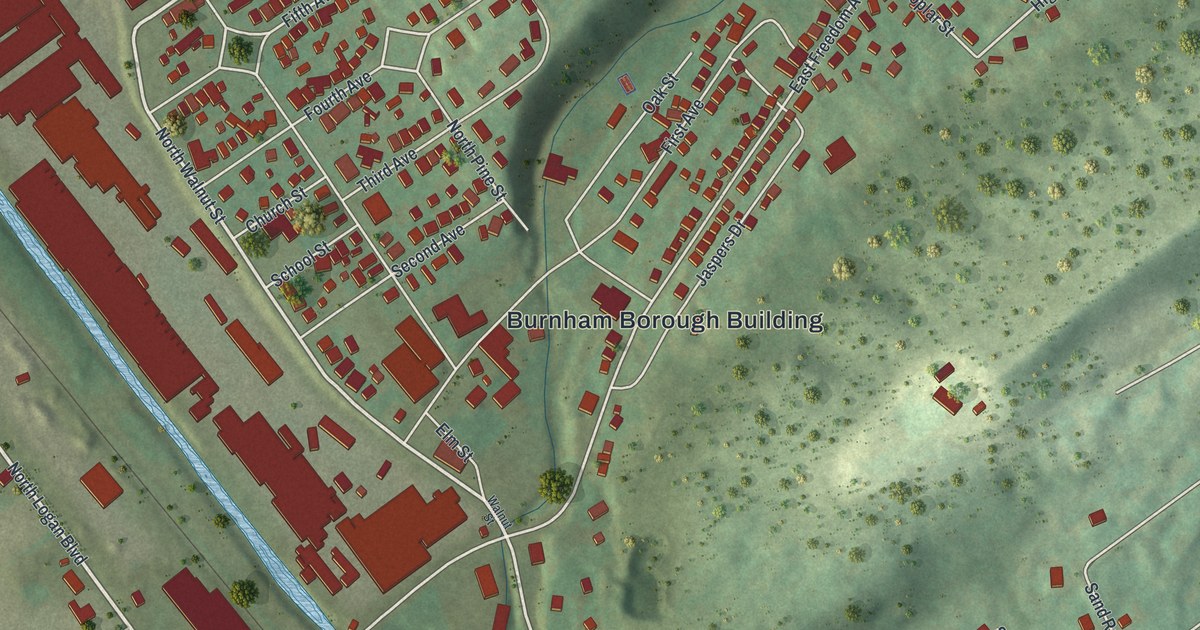 Map of Burnham, Pennsylvania in 2026