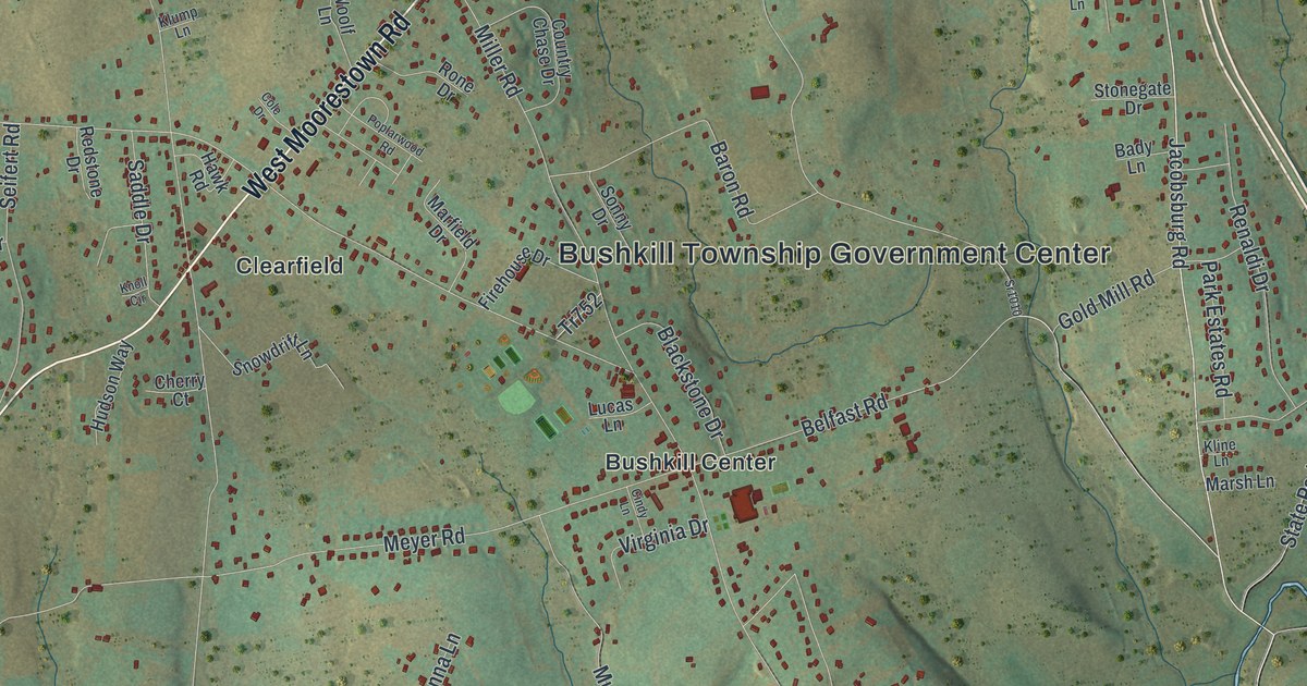 Map of Bushkill, Pennsylvania in 2026