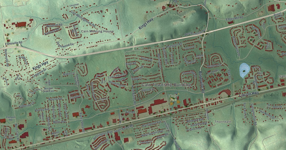 Map of Caln, Pennsylvania in 2026
